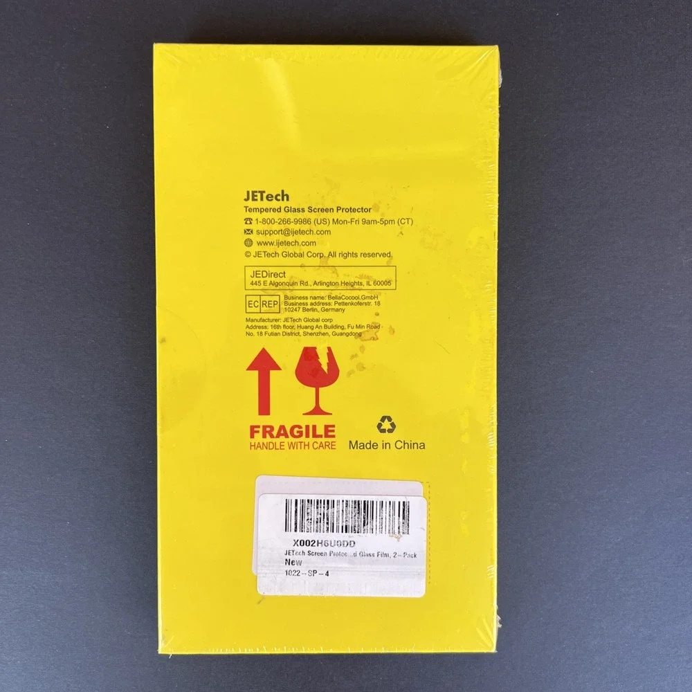 New Sealed 2 Pack JETech Tempered Glass Screen Protector for iPhone 11 Pro/XS/X